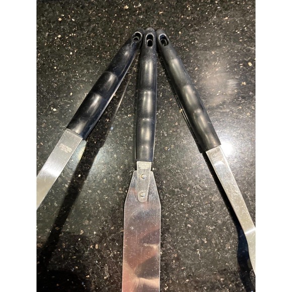 Vintage Fontana Stainless Steel Blue Cornflower Japan Cooking Utensil 3 PC Set - Picture 7 of 8